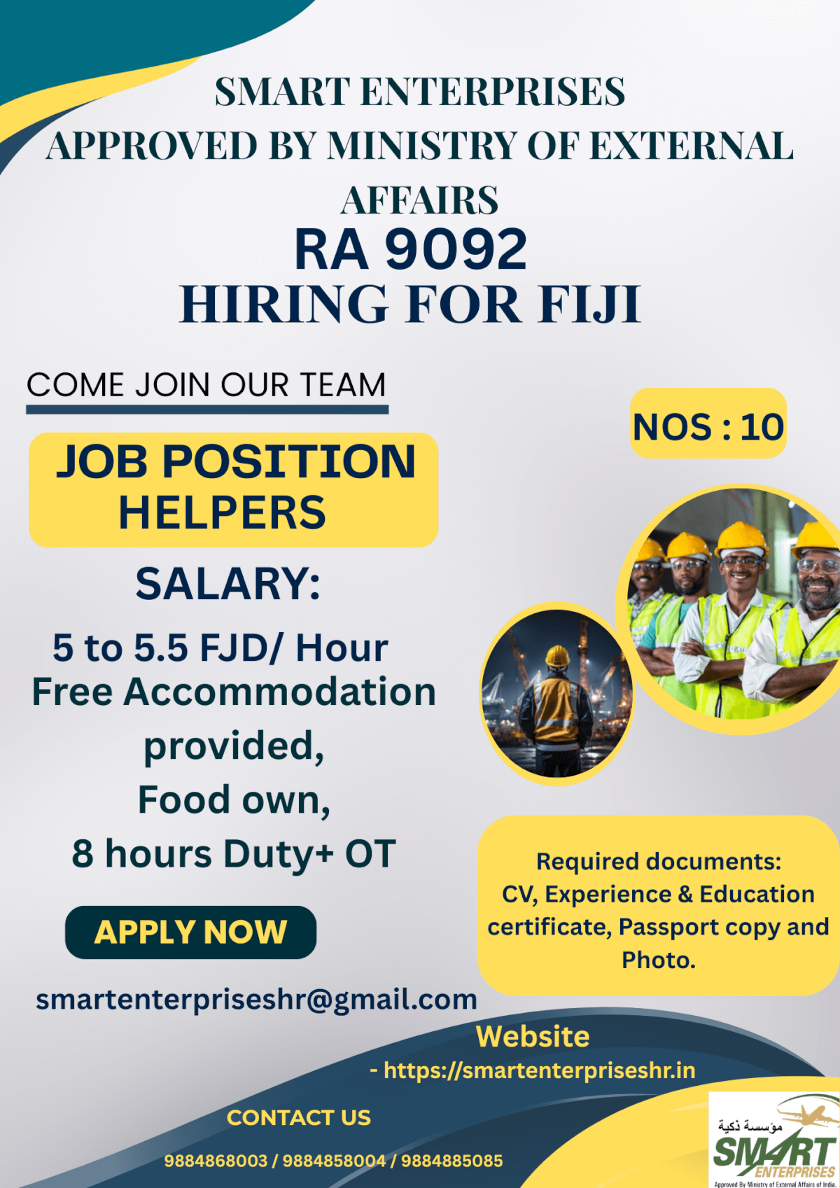 URGENT REQUIREMENT FOR FIJI