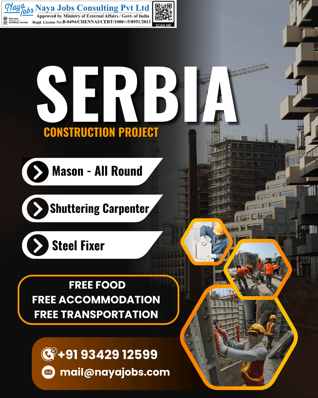 URGENT REQUIREMENT – SERBIA (EUROPE) Construction Jobs – Large Vacancies Available