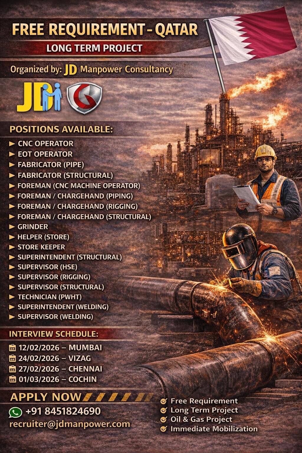 FREE RECRUITMENT QATAR