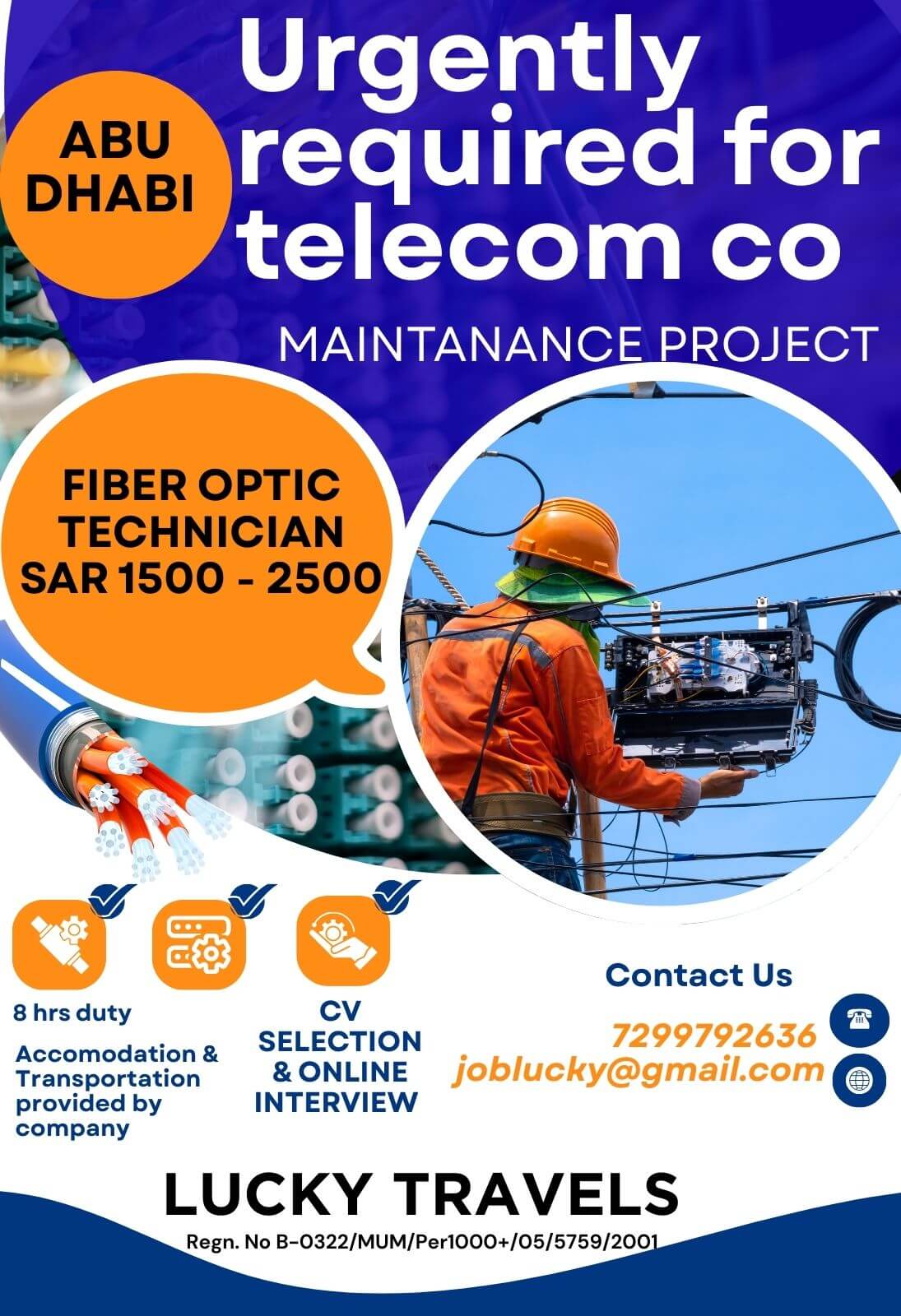 URGENTLY REQD FOR ABU DHABI - TELECOM INDUSTRY GOVT PROJECT