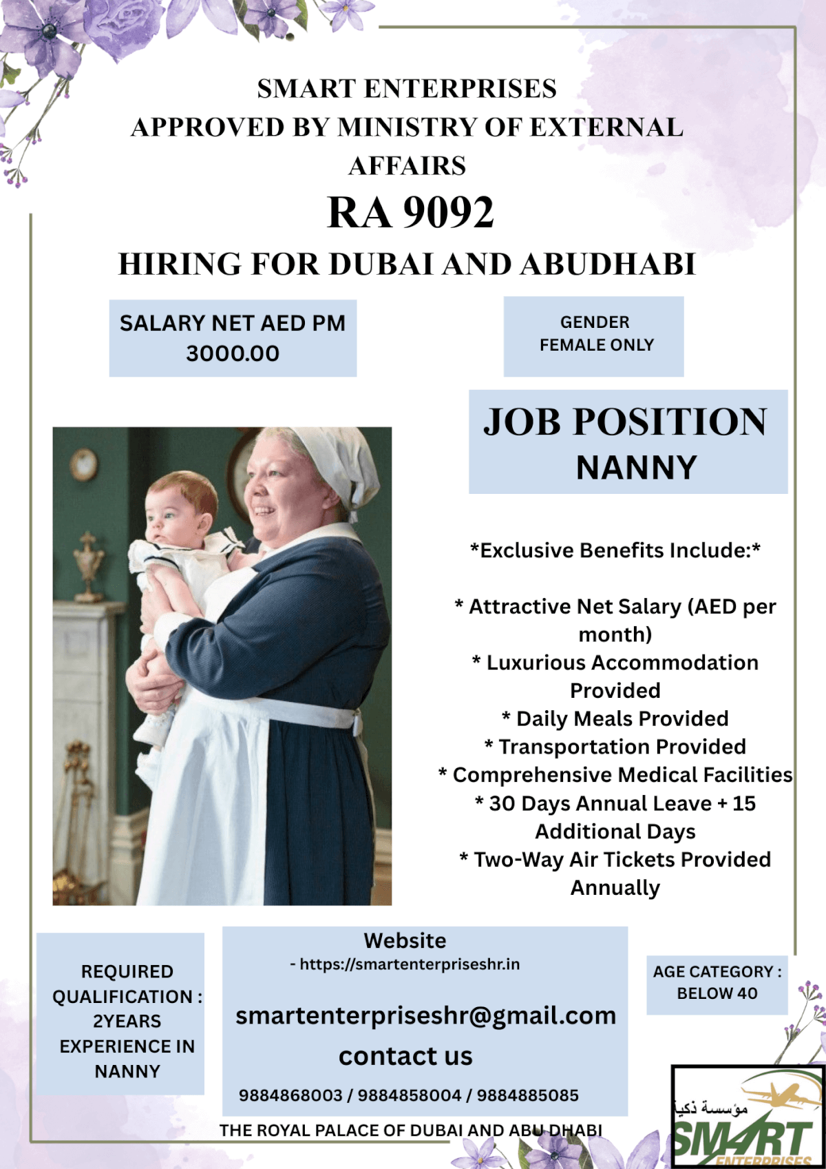 URGENT REQUIREMENTFOR DUBAI AND ABUDHABI