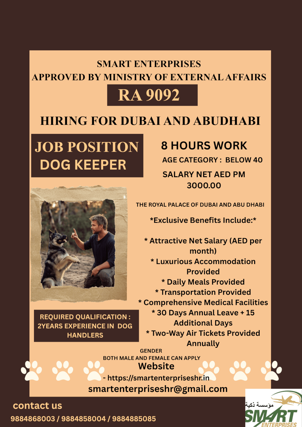 URGENT REQUIREMENT FOR DUBAI AND ABUDHABI