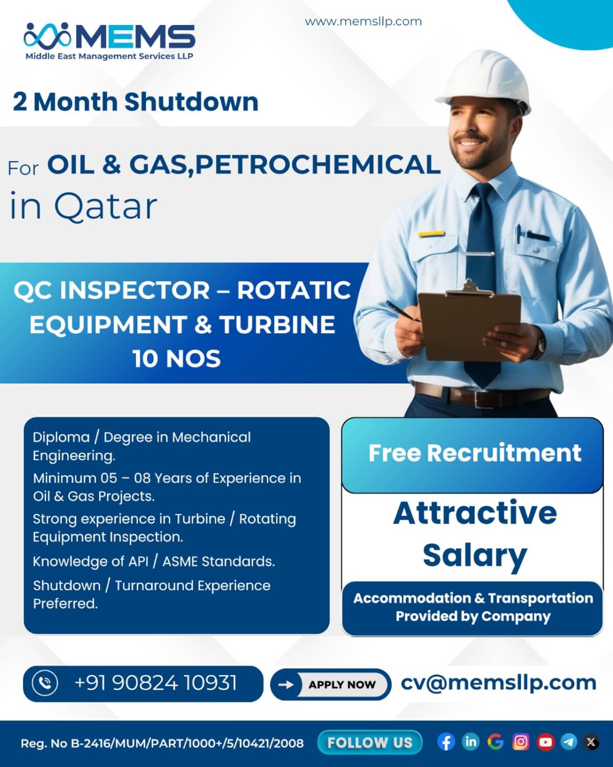 We are hiring for Oil & Gas, Petrochemical in Qatar We are hiring for Oil & Gas, Petrochemical in Qatar
