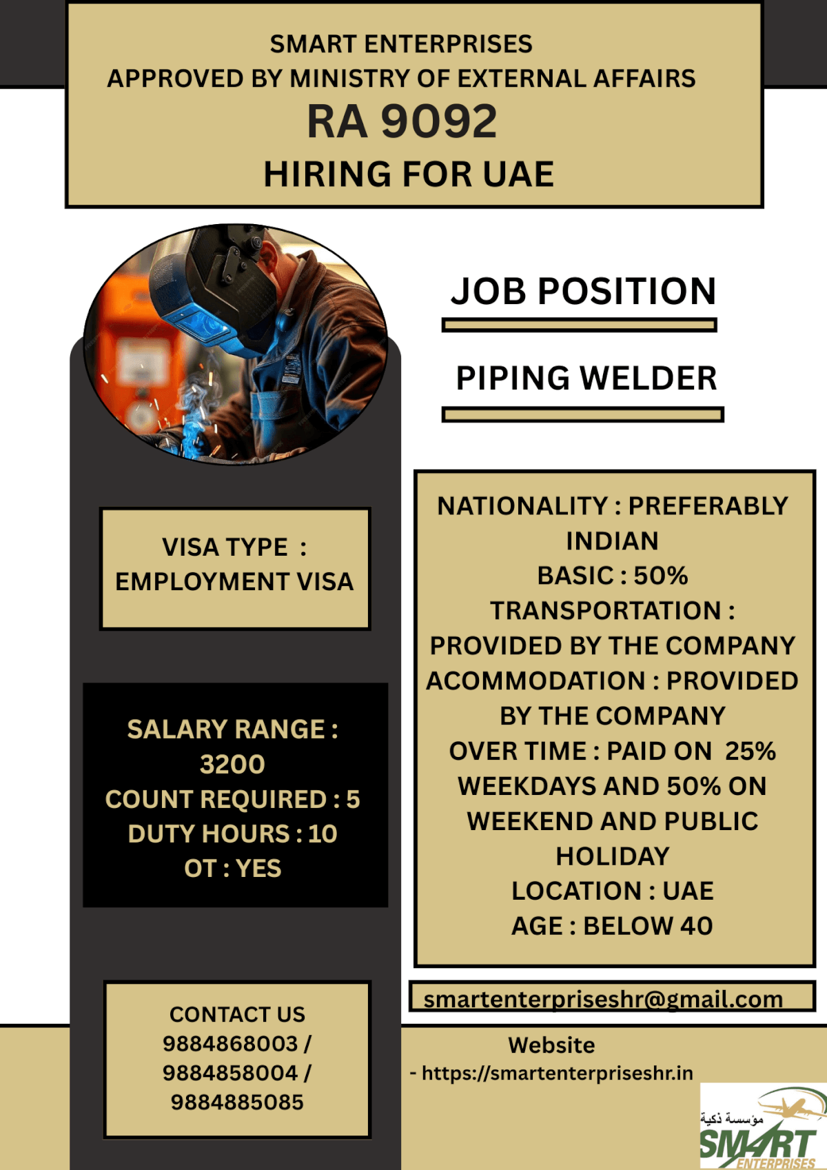 URGENT REQUIREMENT FOR UAE