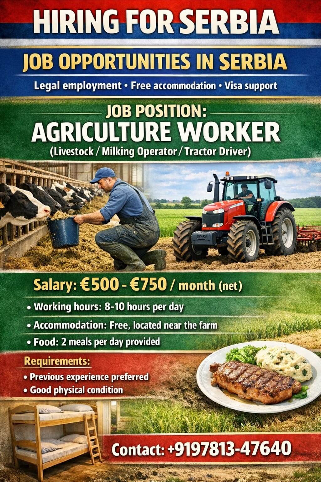 URGENT REQUIERD FOR SERBIA FARM WORKER URGENT REQUIERD FOR SERBIA FARM WORKER