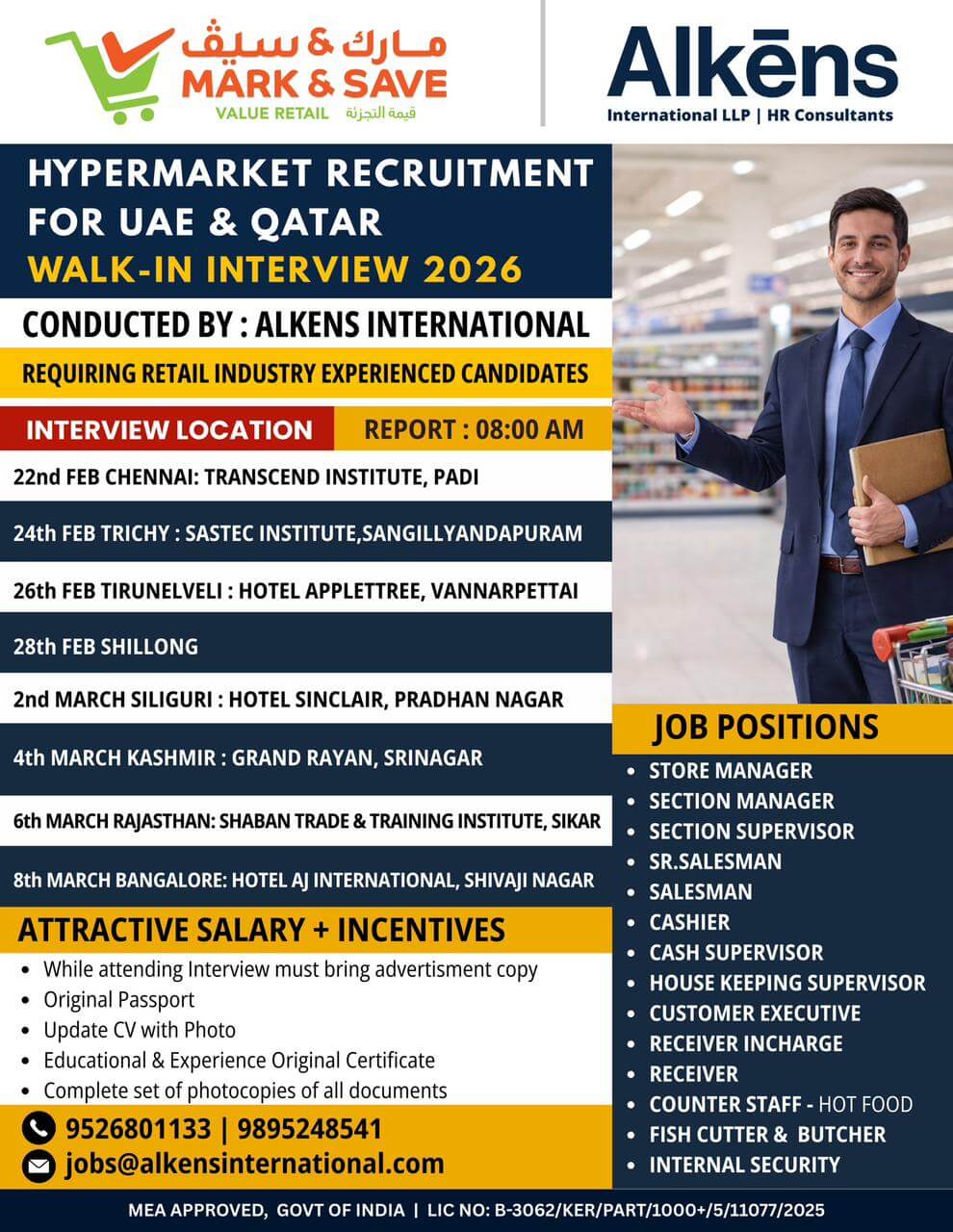 HIRING FOR UAE & QATAR