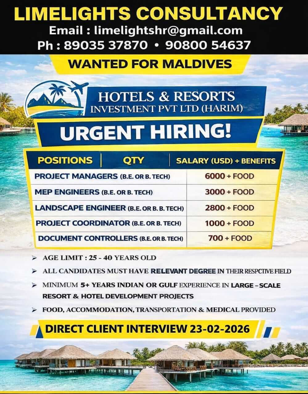 Wanted for Maldives Wanted for Maldives