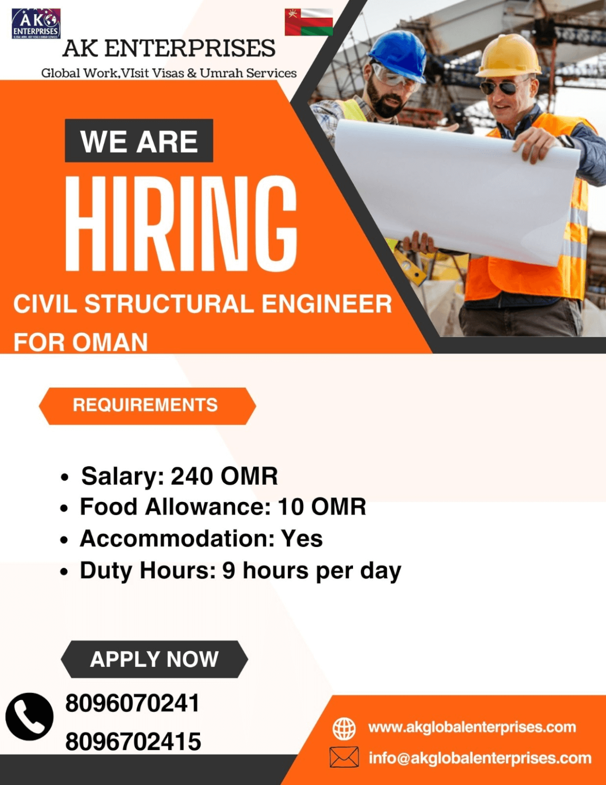 Job Category: Civil Structural Engineer for Oman Job Category: Civil Structural Engineer for Oman