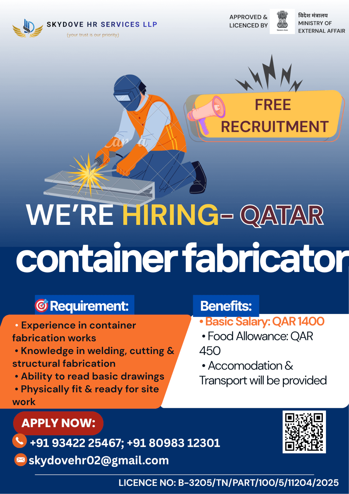 we are hiring for qatar