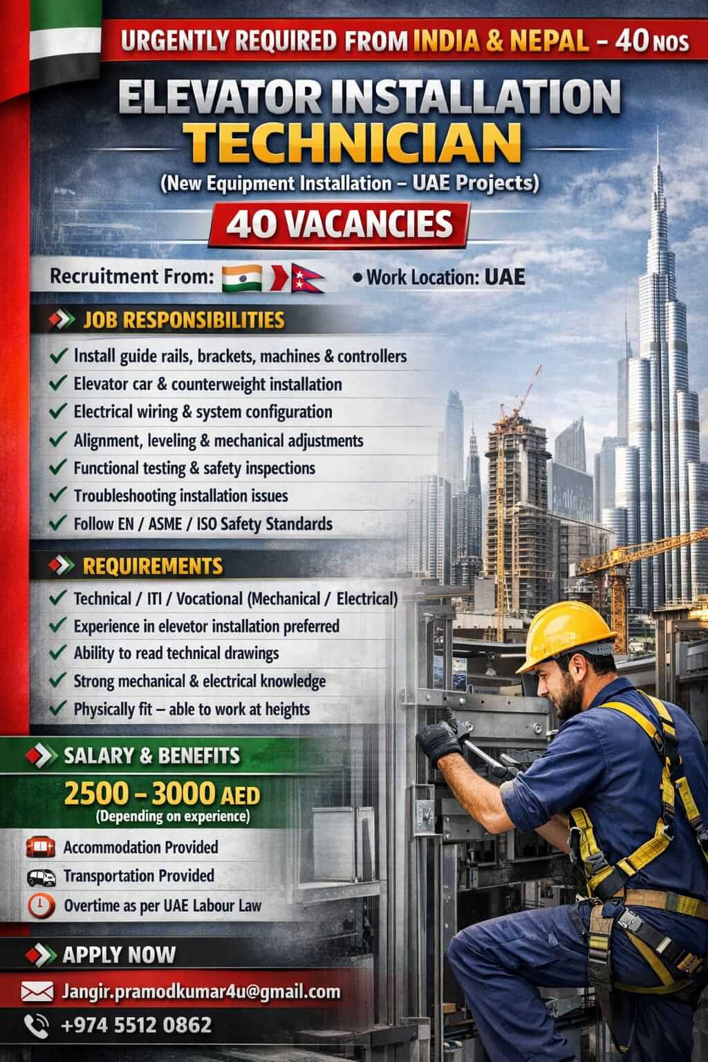 hiring for dubai