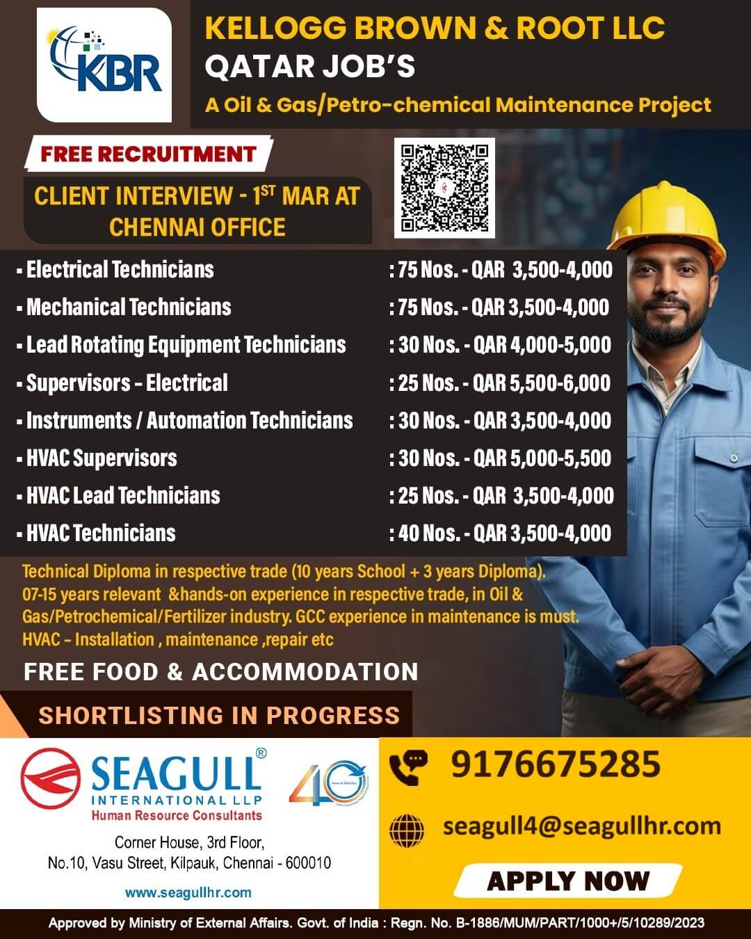 FREE & VERY URGENT REQUIREMENTS FOR OIL & GAS COMPANY AT QATAR