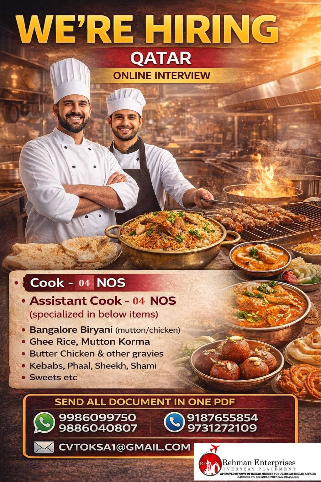 HIRING FOR QATAR HIRING FOR QATAR