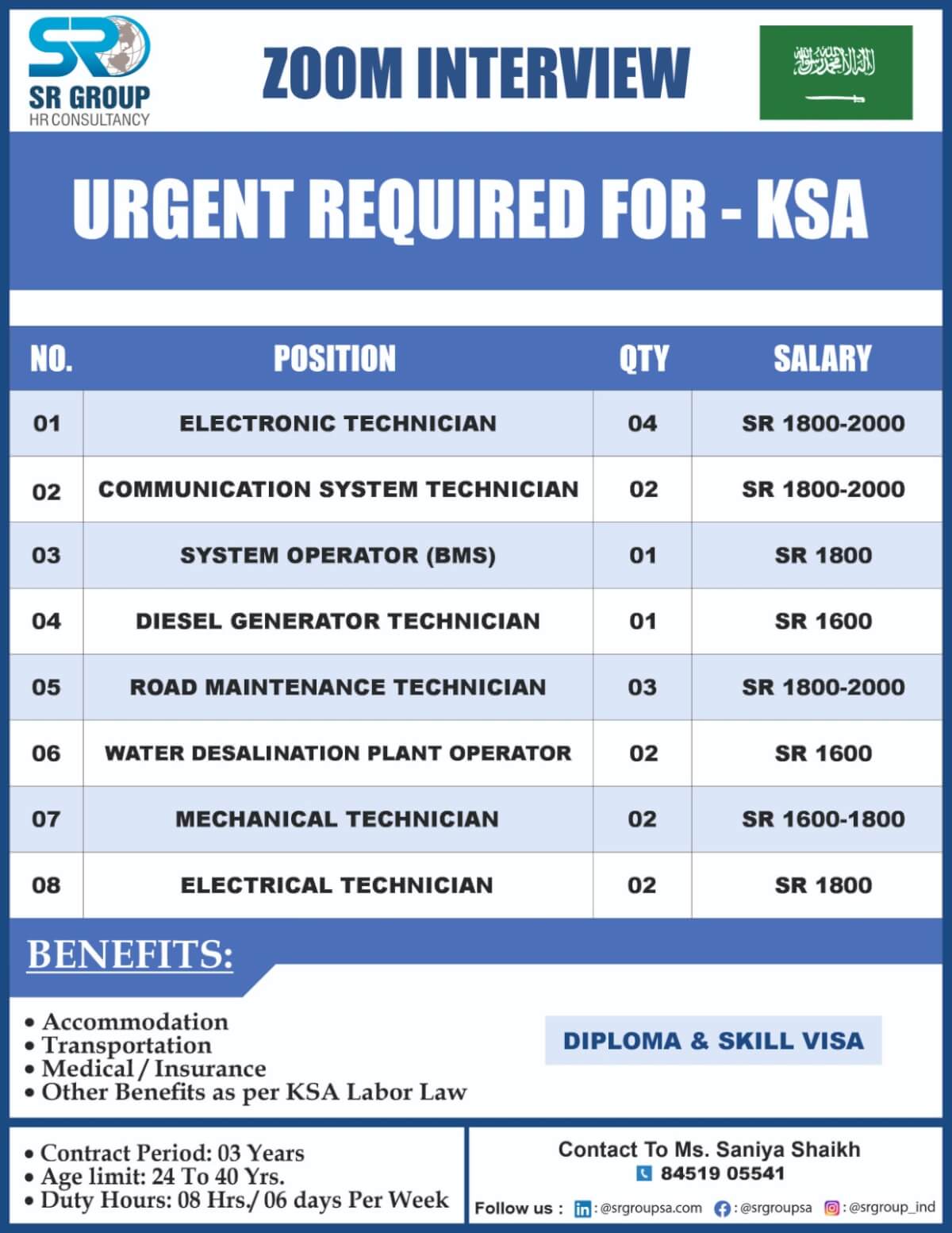 URGENT REQUIRED FOR SAUDI ARABIA URGENT REQUIRED FOR SAUDI ARABIA