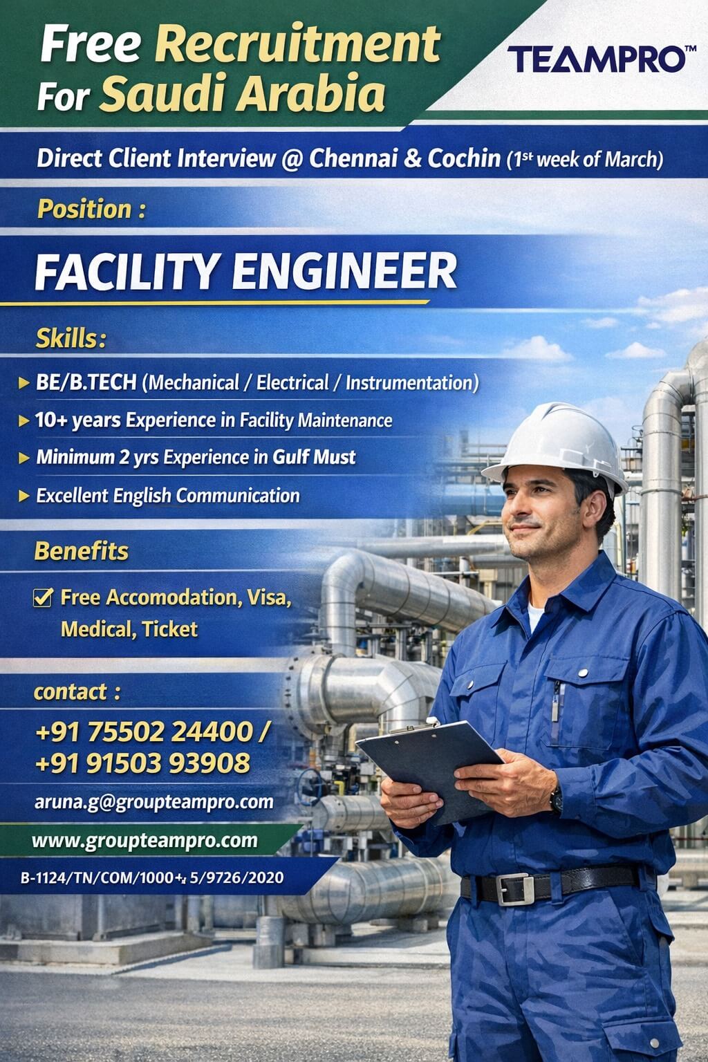 ? FREE RECRUITMENT – SAUDI ARABIA ?? ? FREE RECRUITMENT – SAUDI ARABIA ??