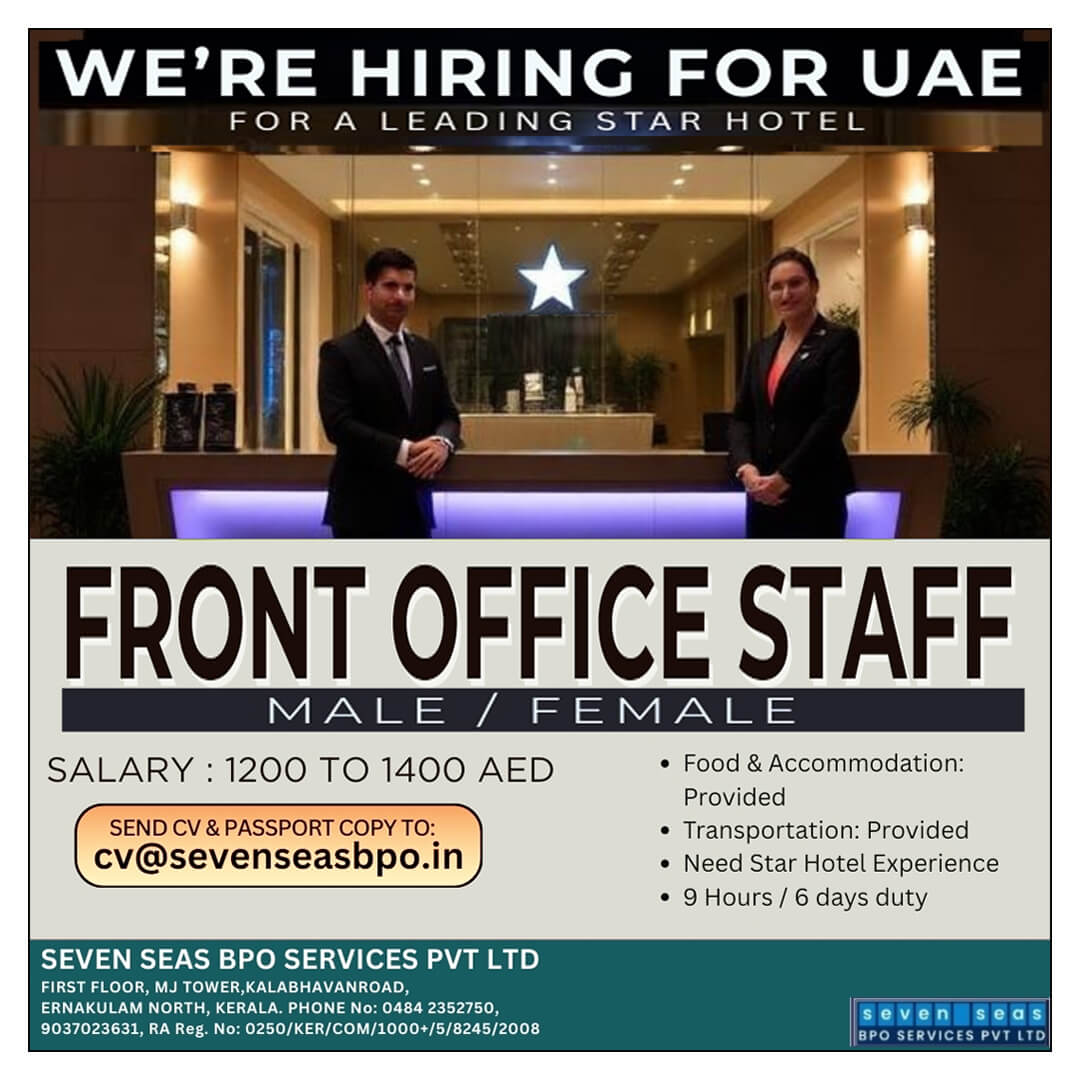 URGENT VACANCY IN UAE URGENT VACANCY IN UAE