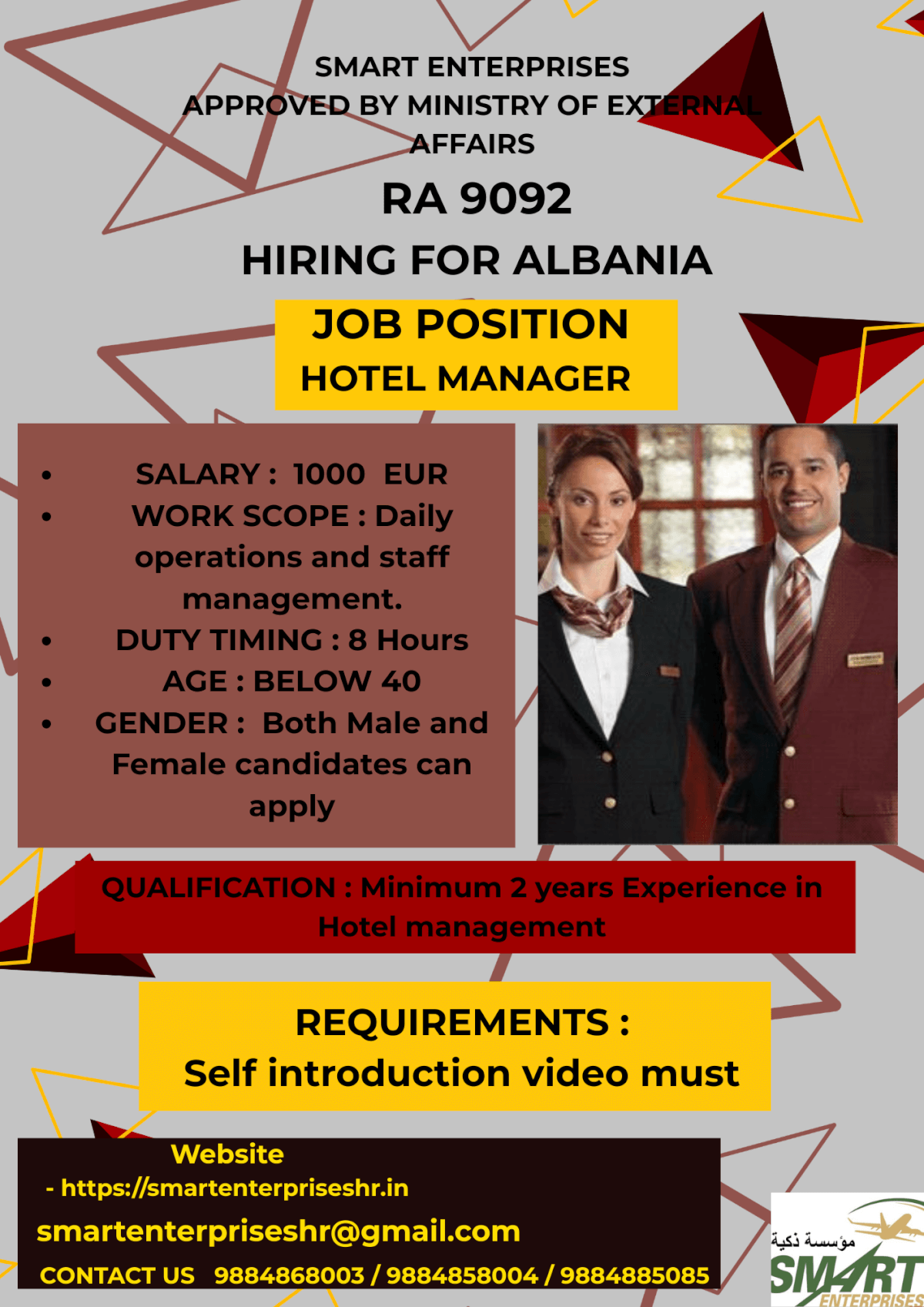 URGENT REQUIREMENT FOR ALBANIA URGENT REQUIREMENT FOR ALBANIA