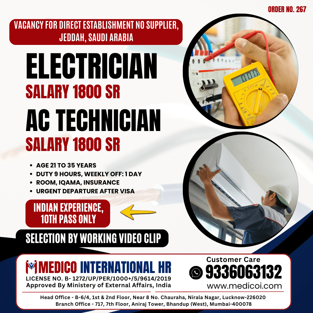 ELECTRICIAN and AC TECHNICIAN ELECTRICIAN and AC TECHNICIAN
