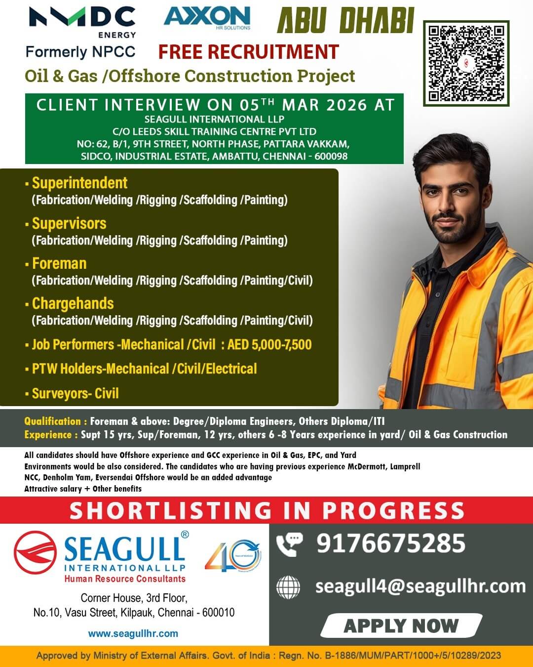 FREE & VERY URGENT REQUIREMENTS FOR OIL & GAS CONSTRUCTION PROJECT AT ABU DHABI - UAE FREE & VERY URGENT REQUIREMENTS FOR OIL & GAS CONSTRUCTION PROJECT AT ABU DHABI - UAE