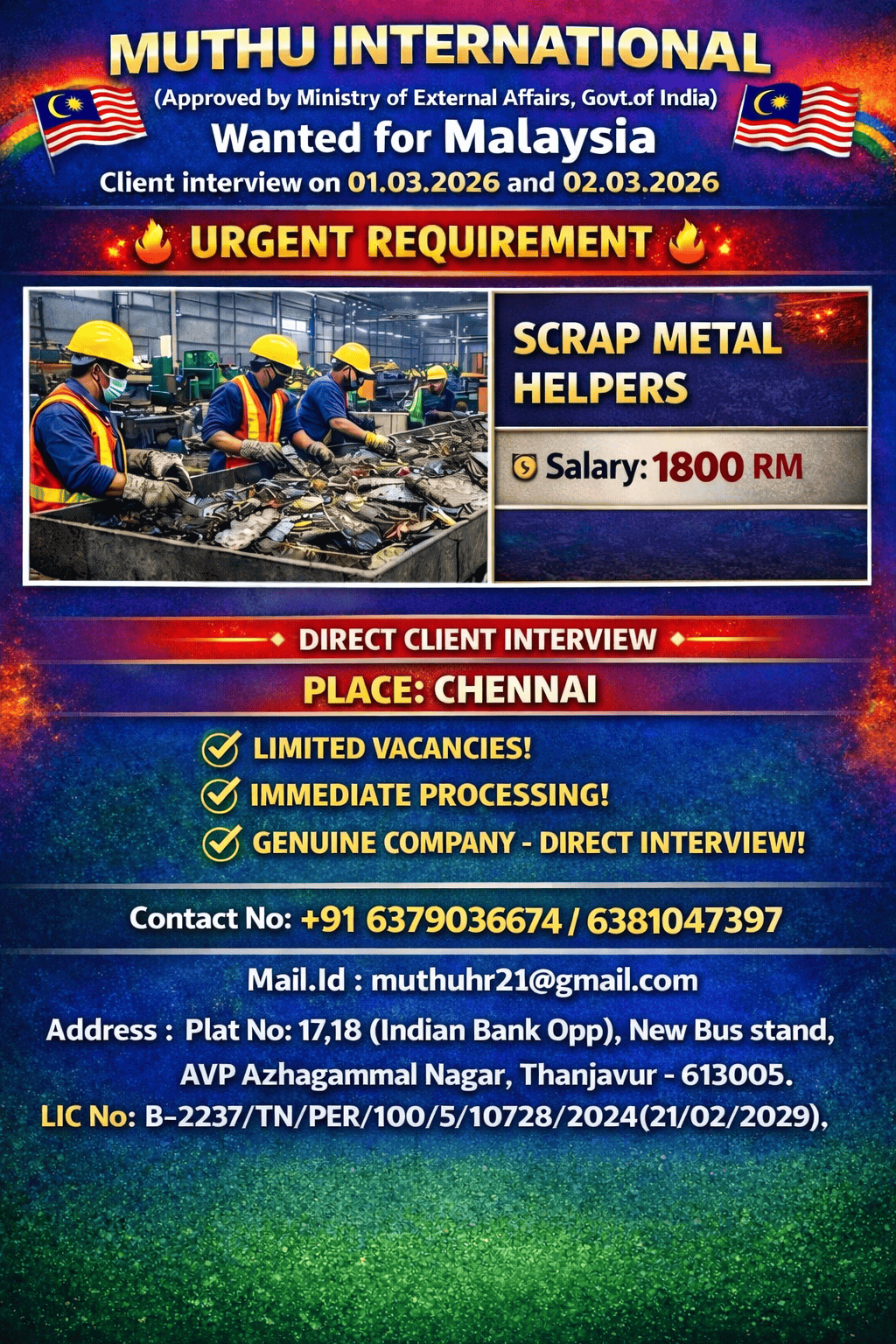 Wanted for Malaysia Wanted for Malaysia