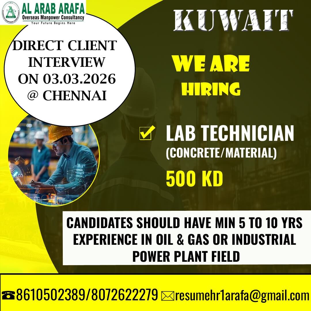 DIRECT CLIENT INTERVIEW ON 03.03.2026 @ CHENNAI DIRECT CLIENT INTERVIEW ON 03.03.2026 @ CHENNAI