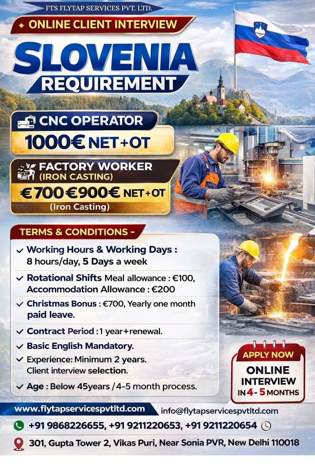 Hiring for Slovenia – Manufacturing Sector