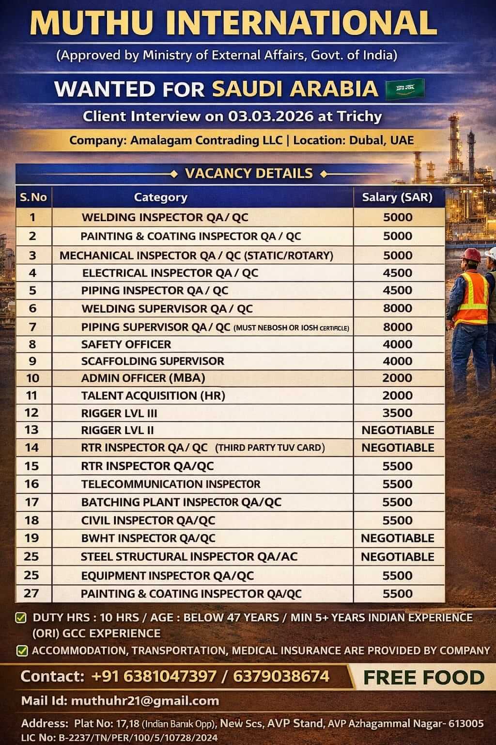 Wanted for Saudi Arabia Wanted for Saudi Arabia