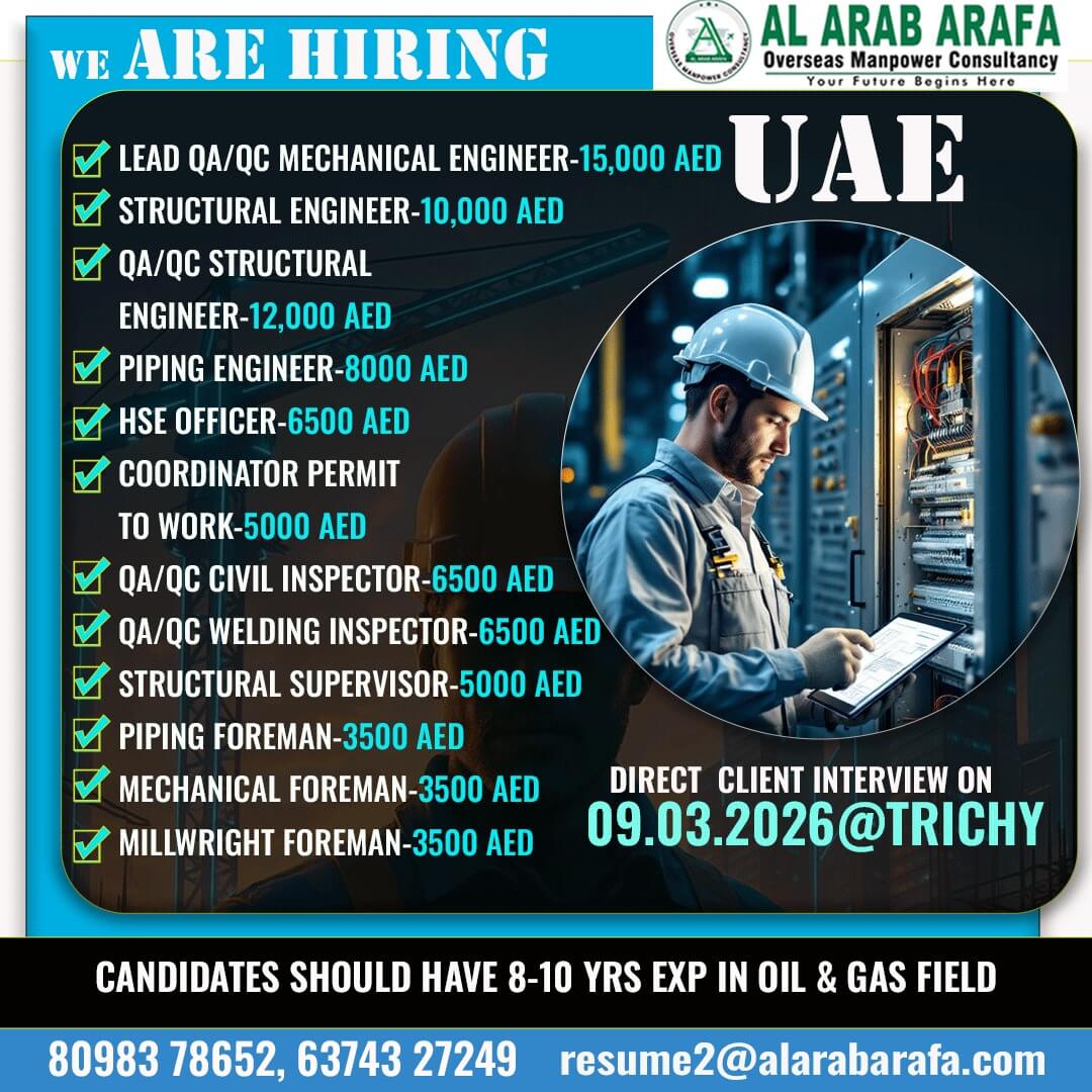 DIRECT CLIENT INTERVIEW ON 09.03.2026 @TRICHY DIRECT CLIENT INTERVIEW ON 09.03.2026 @TRICHY