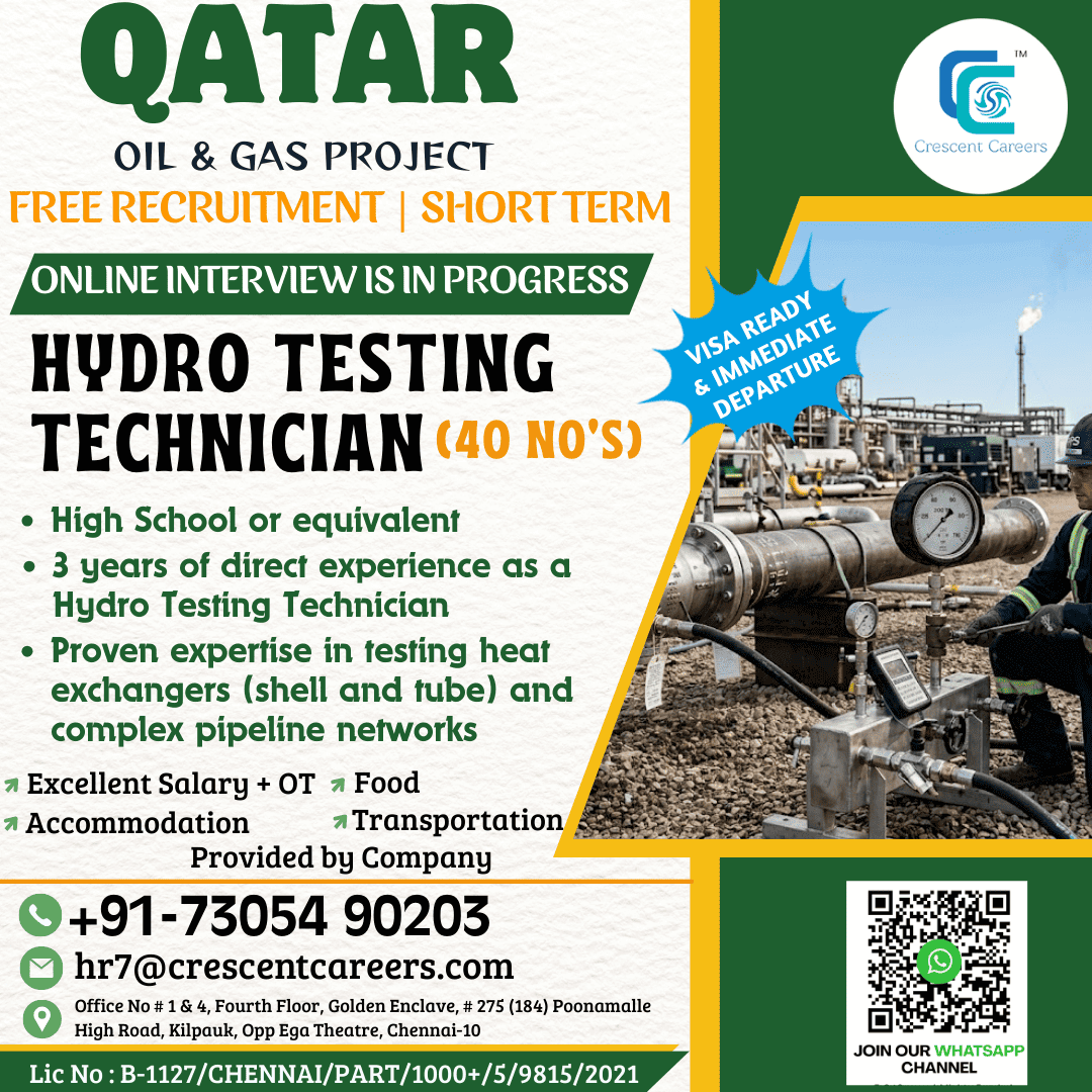 HYDRO TESTING TECHNICIAN HYDRO TESTING TECHNICIAN