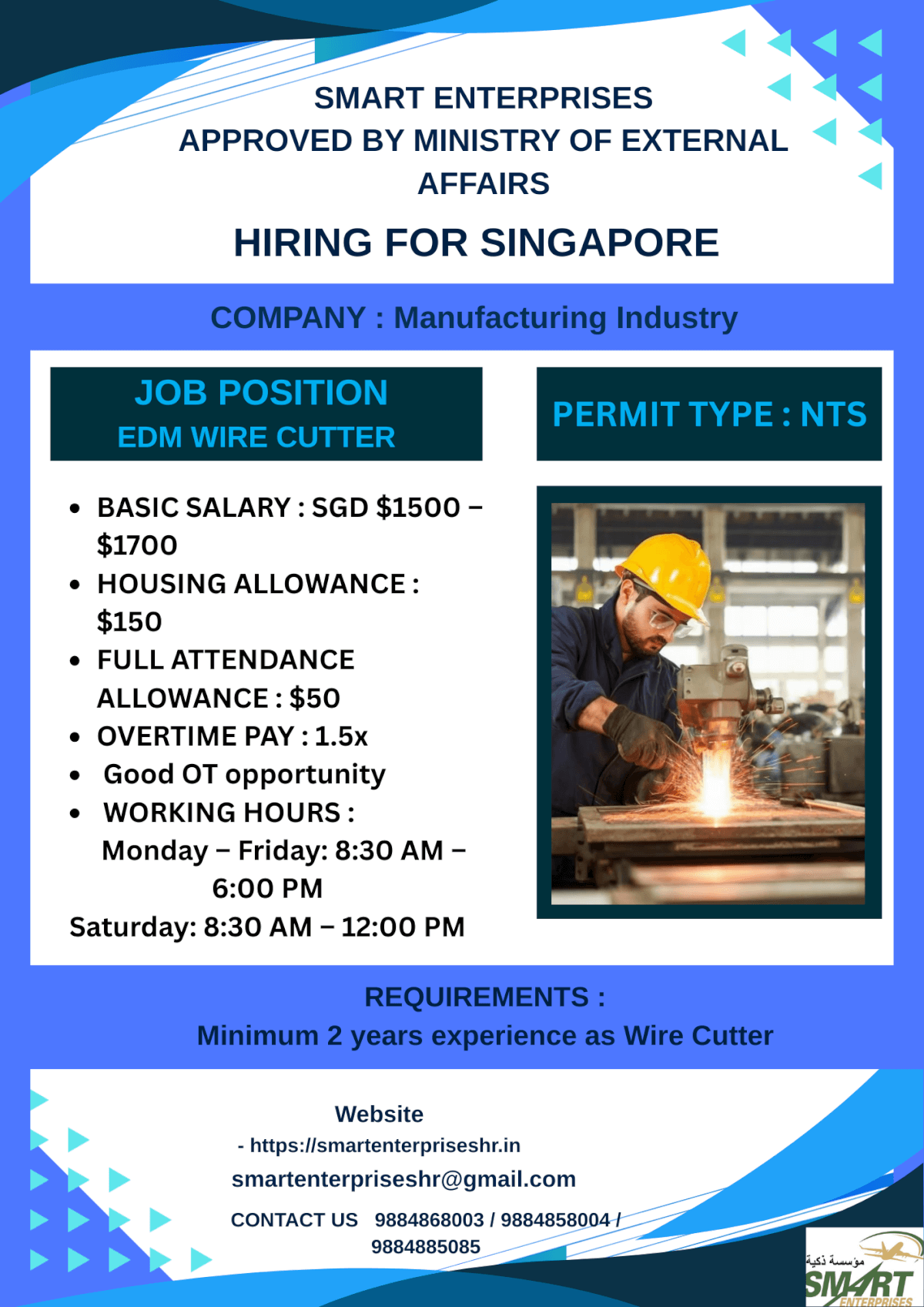 URGENT REQUIREMENT FOR SINGAPORE