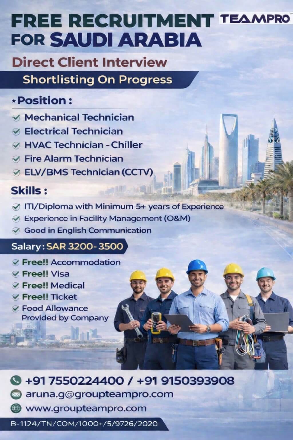 ? FREE RECRUITMENT FOR SAUDI ARABIA | DIRECT CLIENT INTERVIEW ? ? FREE RECRUITMENT FOR SAUDI ARABIA | DIRECT CLIENT INTERVIEW ?