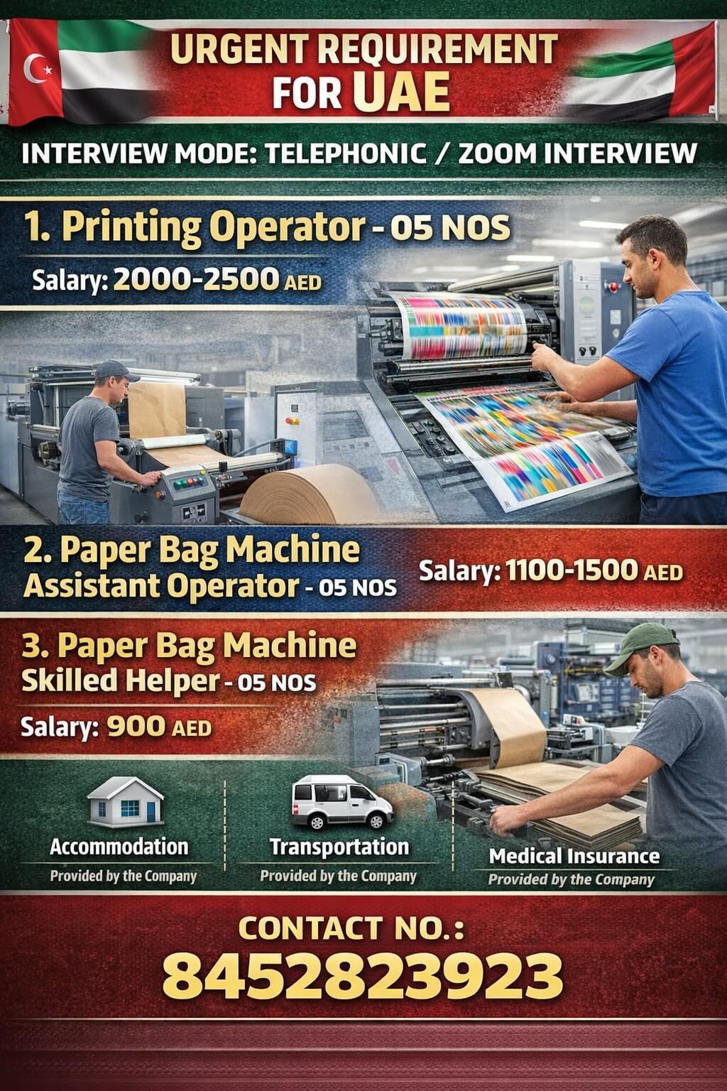 URGENT REQUIREMENT FOR UAE