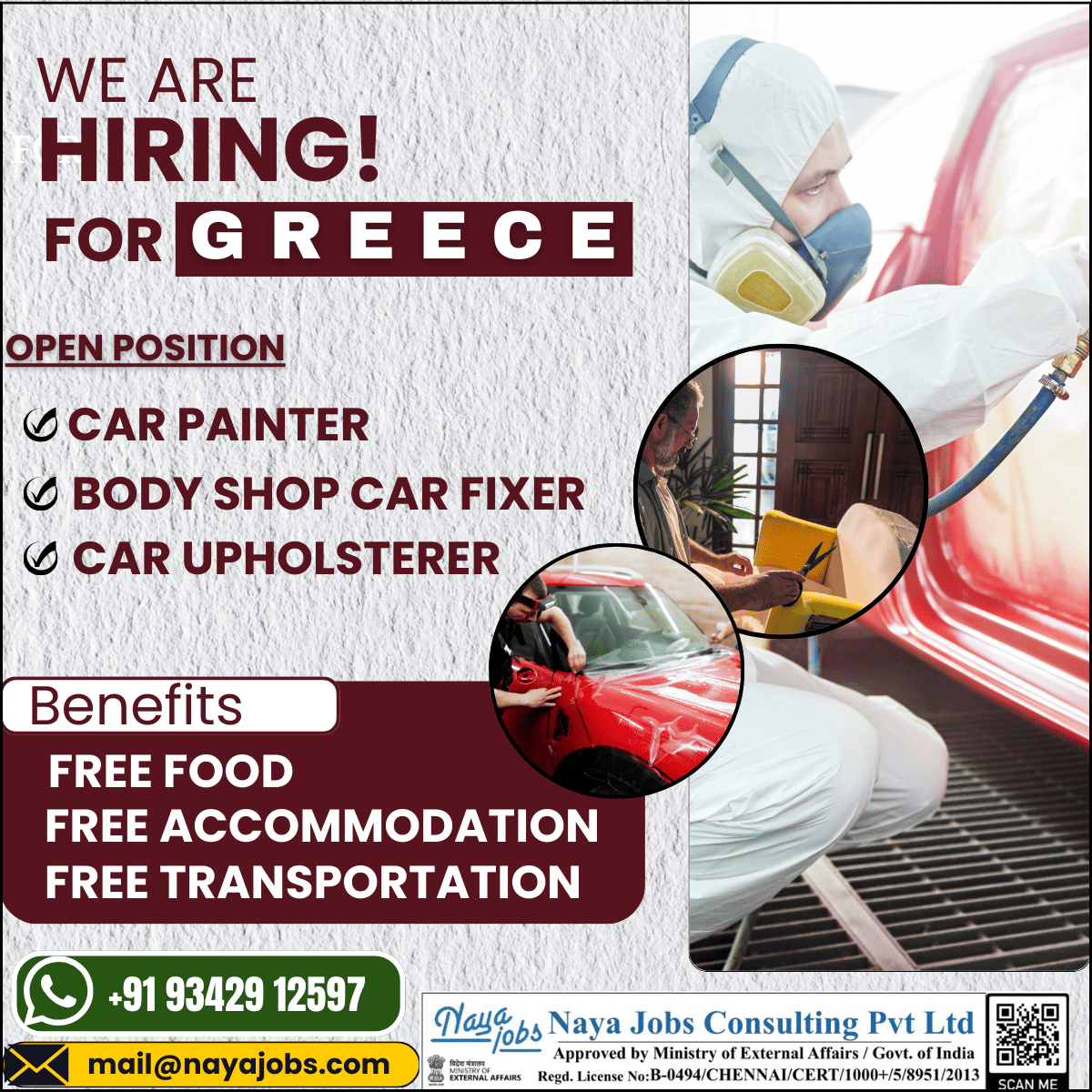 URGENT HIRING – GREECE URGENT HIRING – GREECE