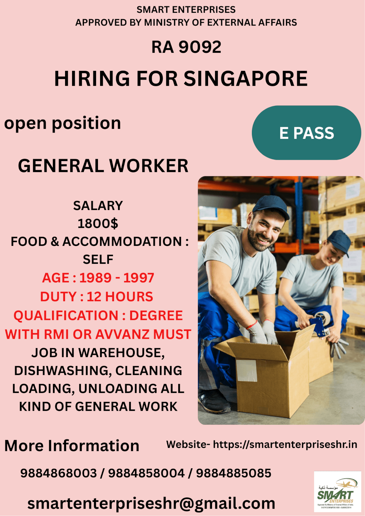 URGENT REQUIREMENT FOR SINGAPORE URGENT REQUIREMENT FOR SINGAPORE