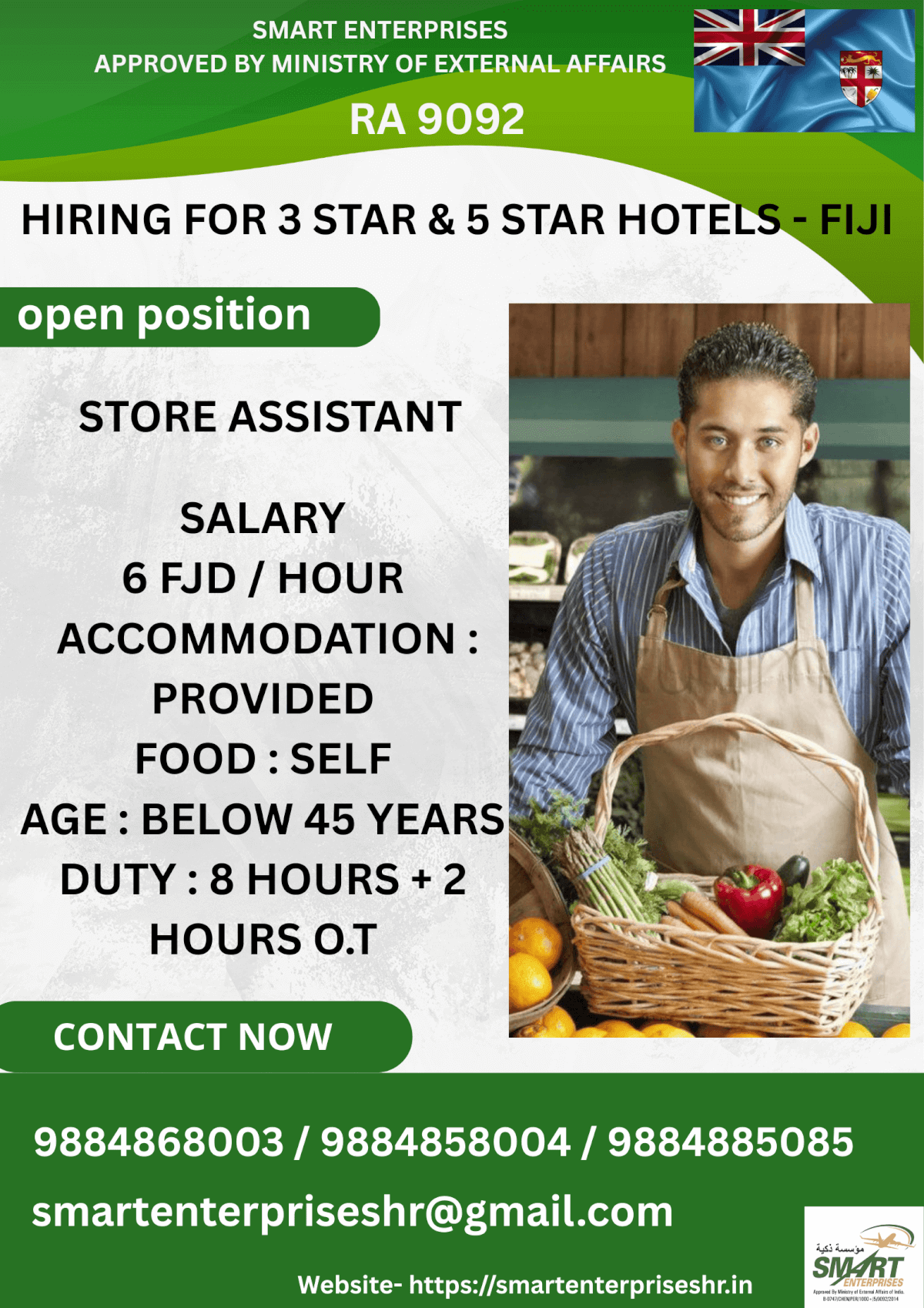 URGENT REQUIREMENT FOR FIJI