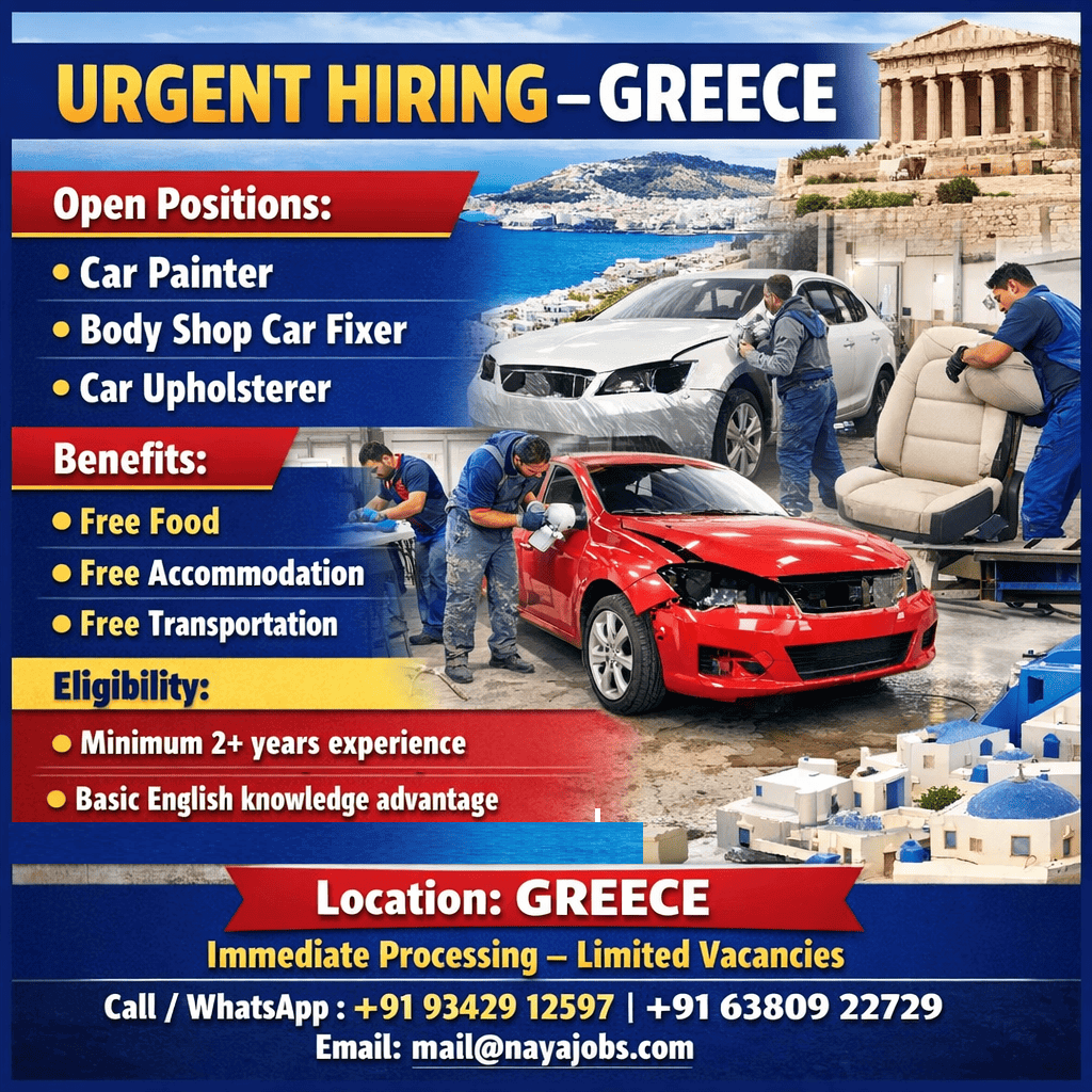 URGENT HIRING – GREECE