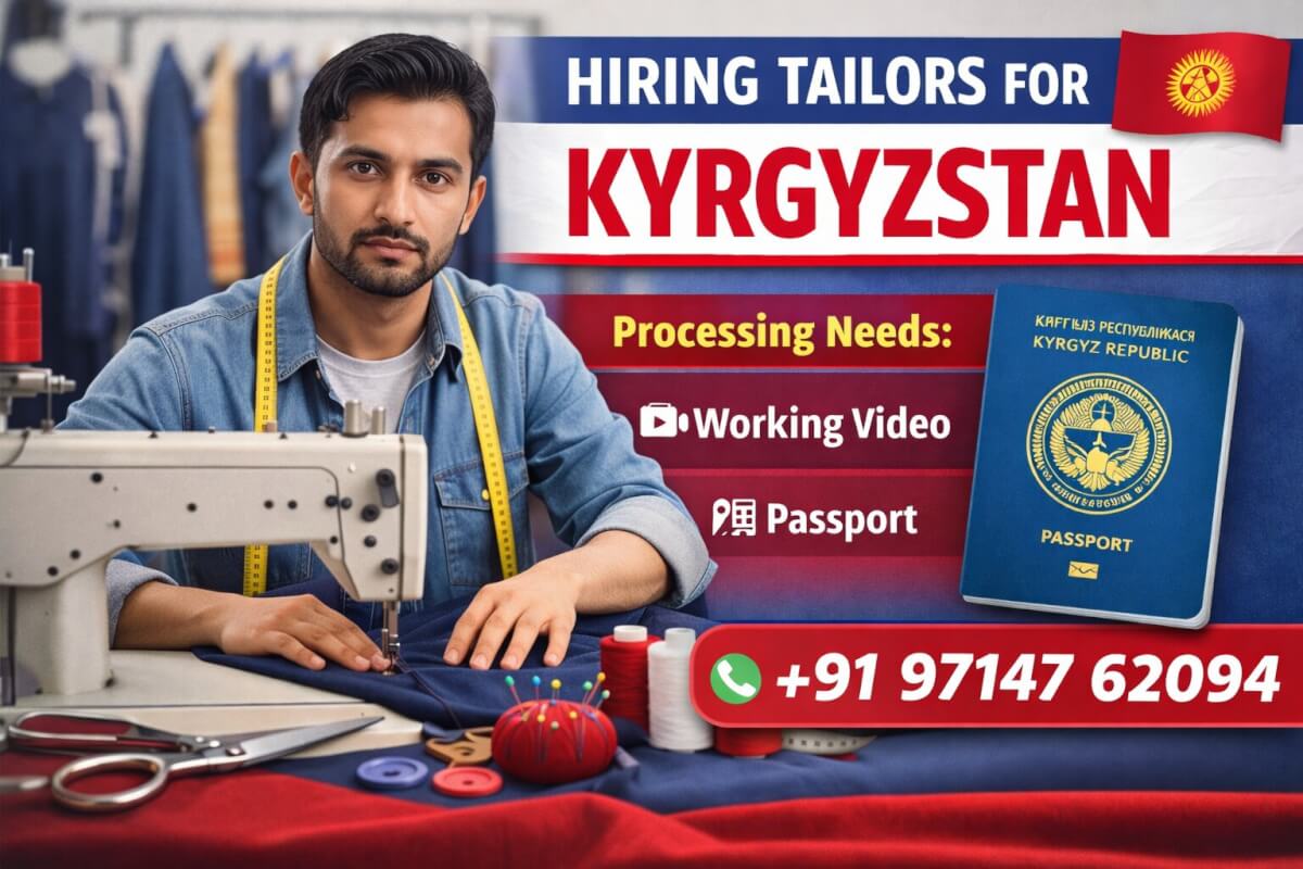 We are currently hiring candidates for Tailor in Kyrgyzstan