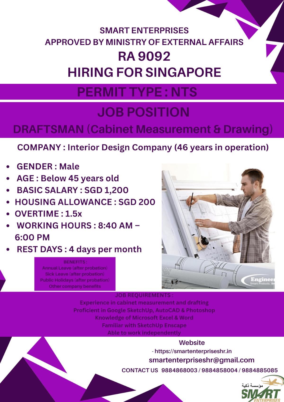 URGENT REQUIREMENT FOR SINGAPORE