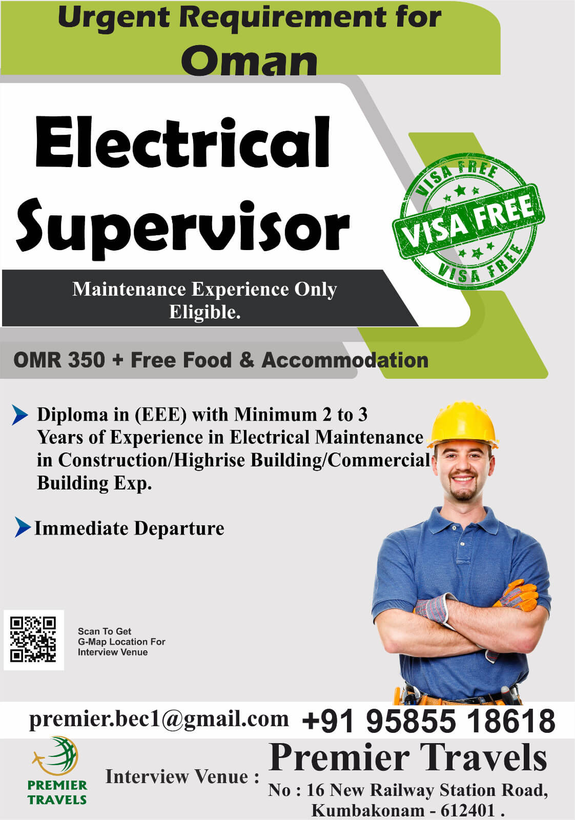 Electrical Supervisor - Maintenance Civil