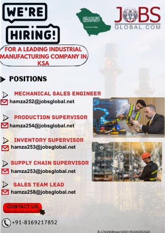 Inventory Supervisor Production Supervisor Project Engineer