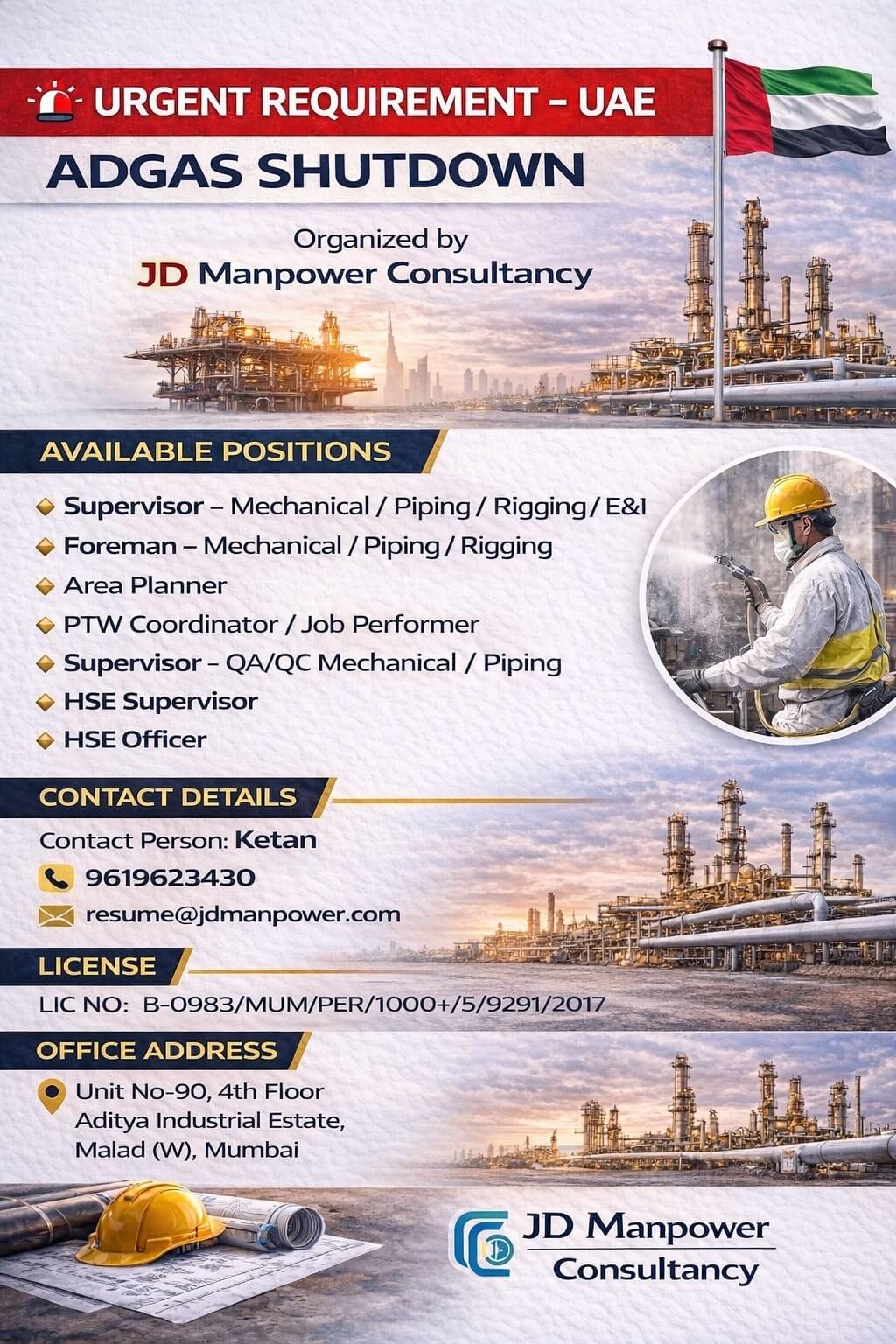 URGENT REQUIREMENT FOR UAE