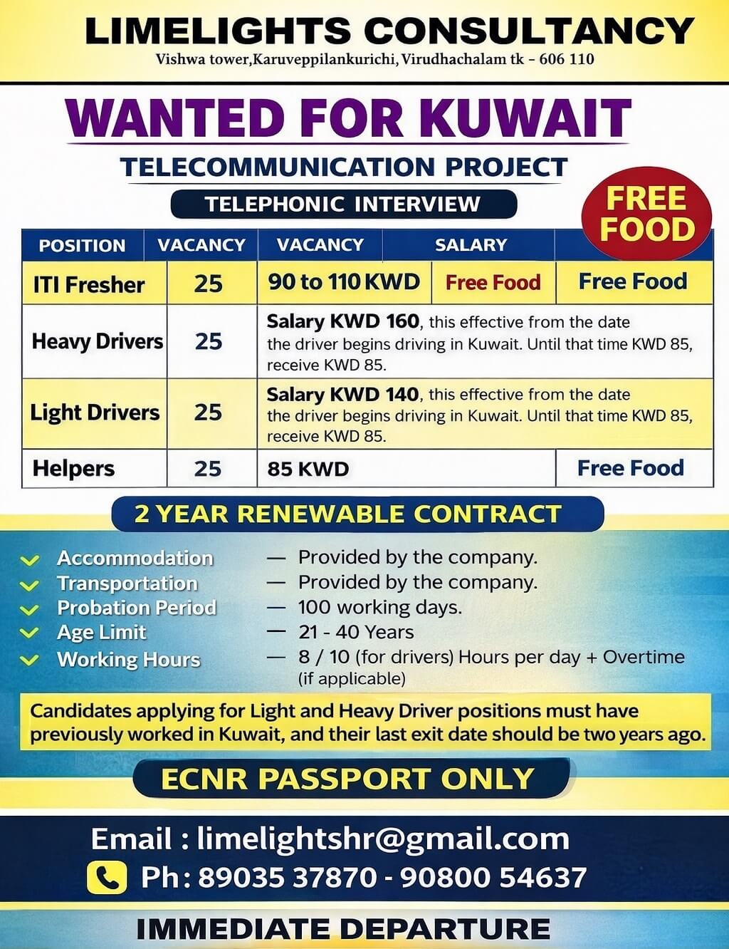 Wanted for Kuwait
