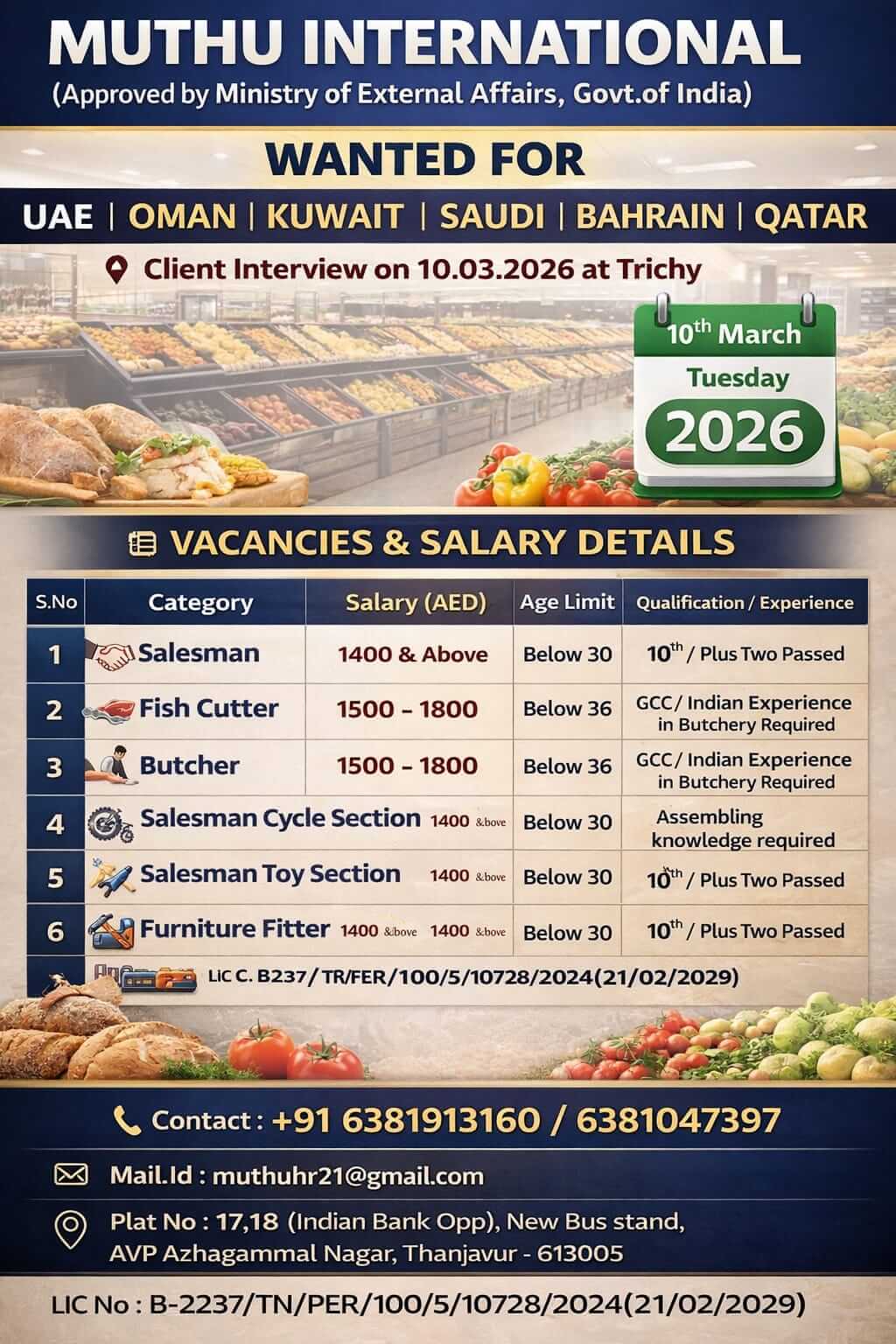 WANTED FOR MIDDLE EAST COUNTRY