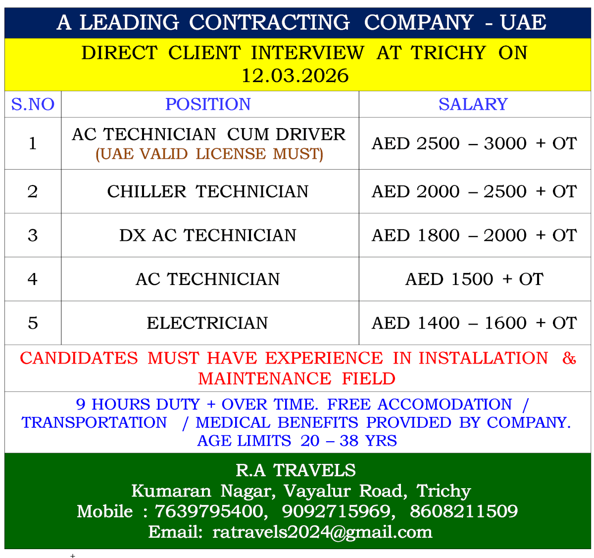 A LEADING CONTRACTING COMPANY - UAE