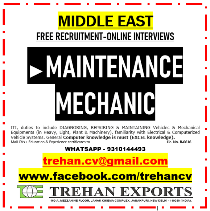 MAINTENANCE MECHANIC