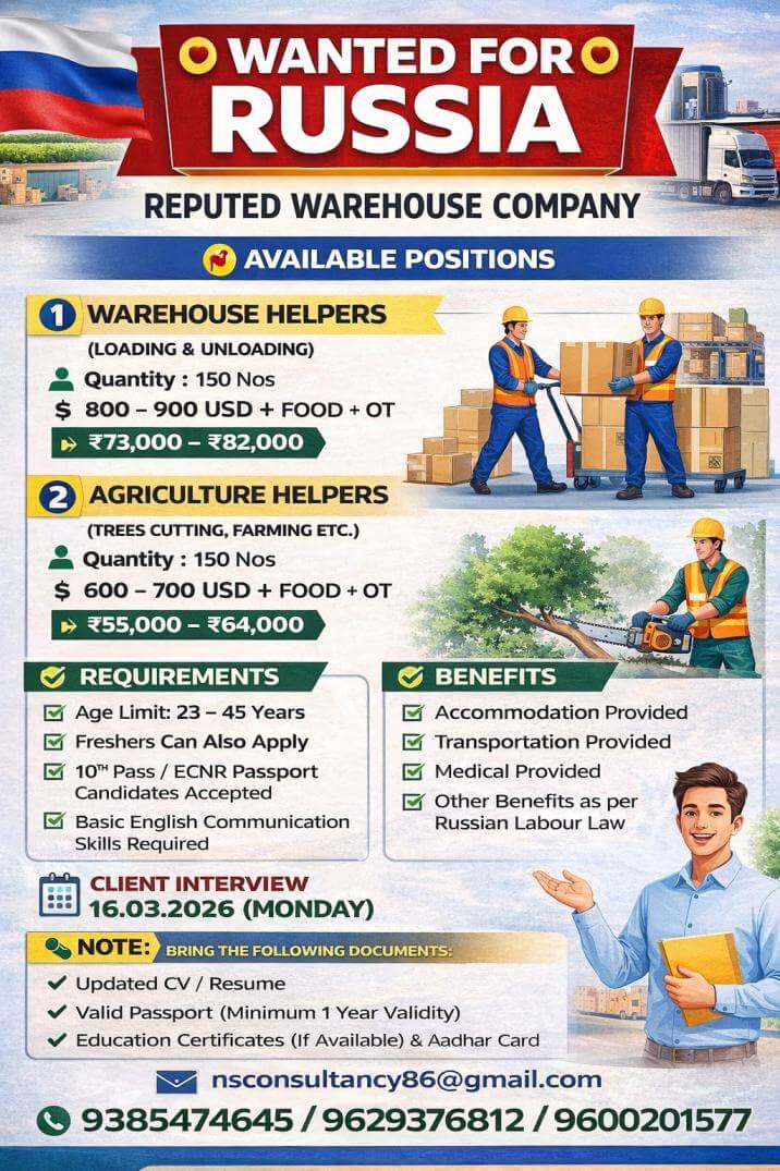 LEADING REPUTED WAREHOUSE COMPANY REQUIREMENT RUSSIA