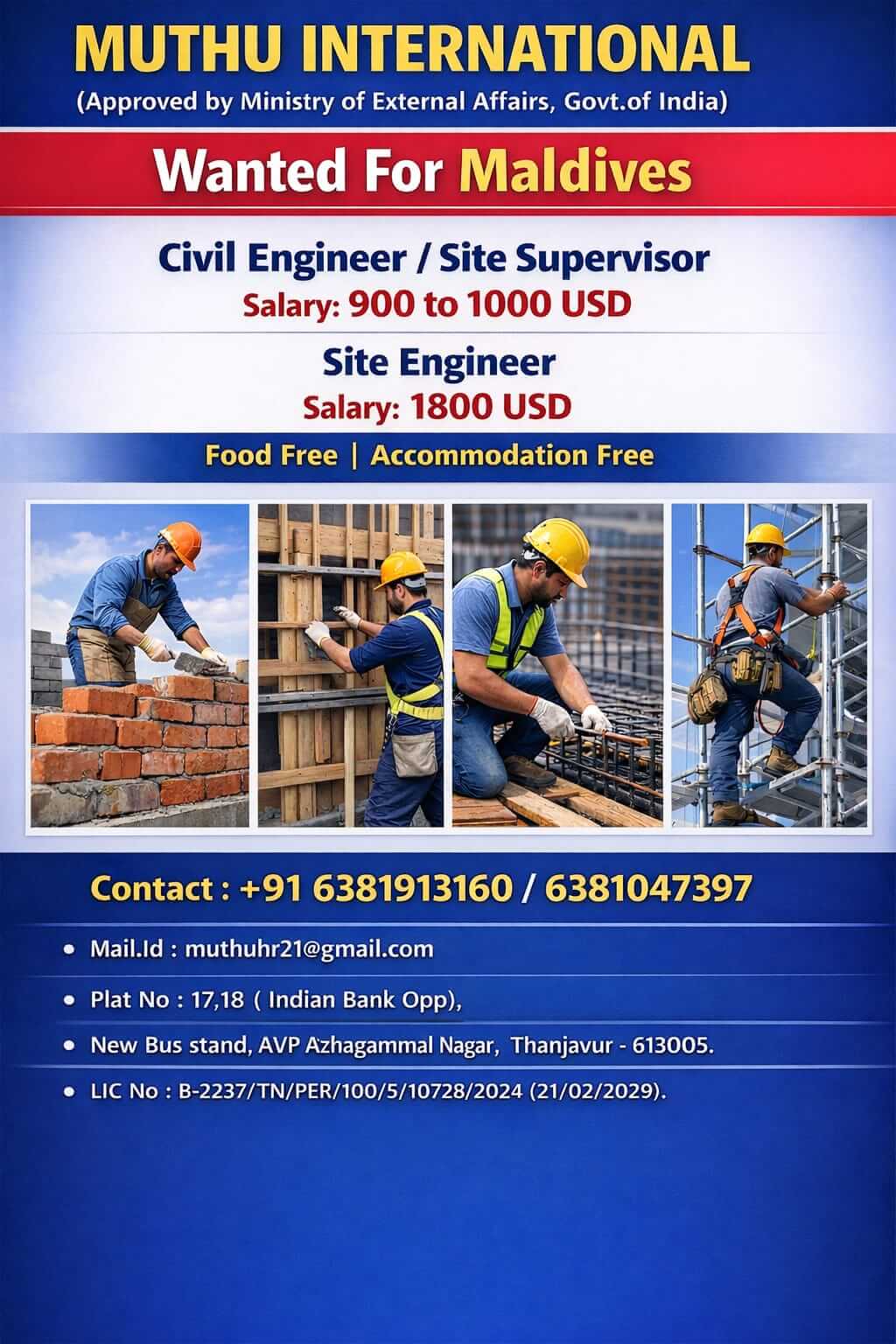 wanted for  Maldives