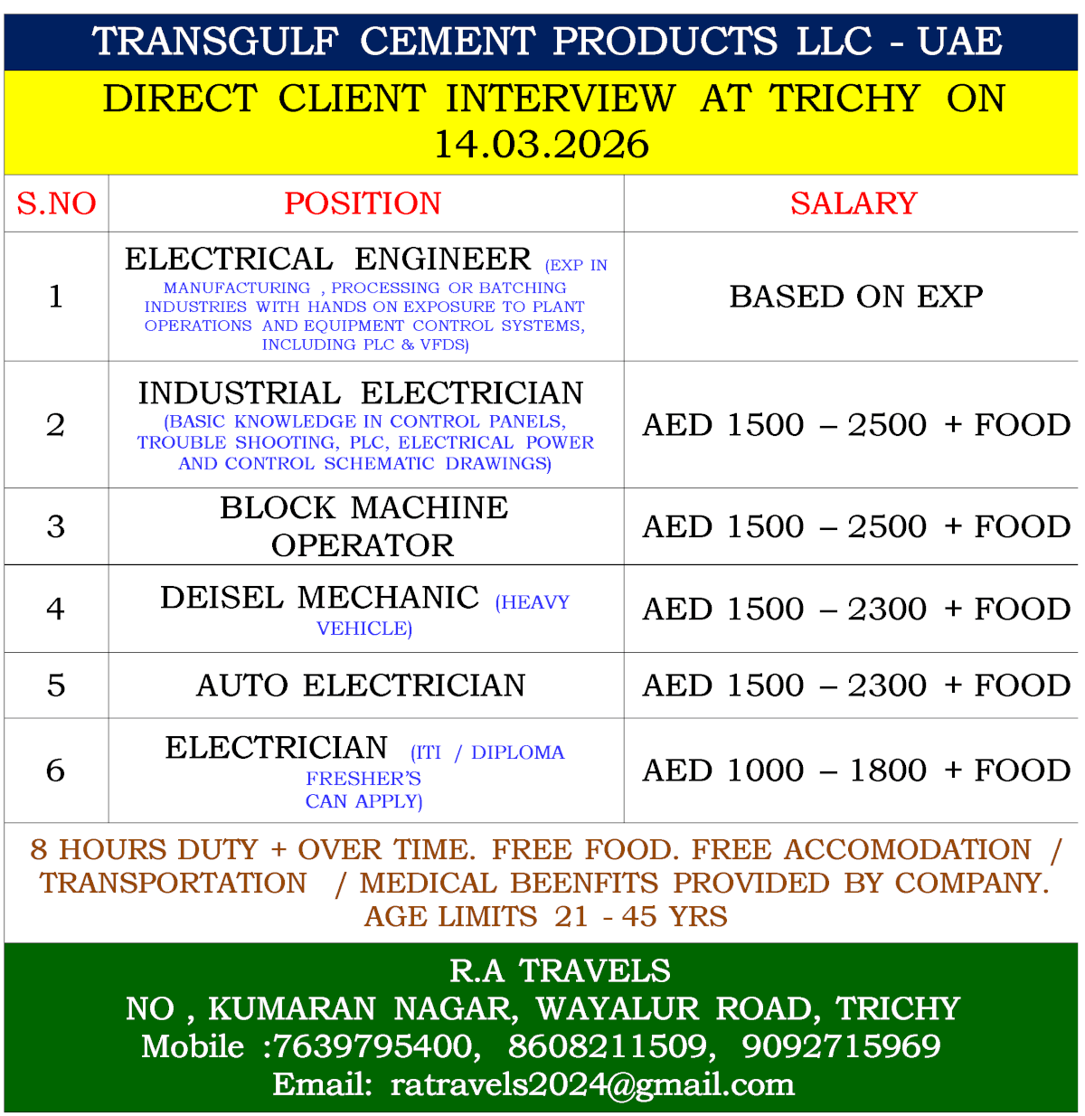 TRANSGULF CEMENT PRODUCTS LLC - UAE