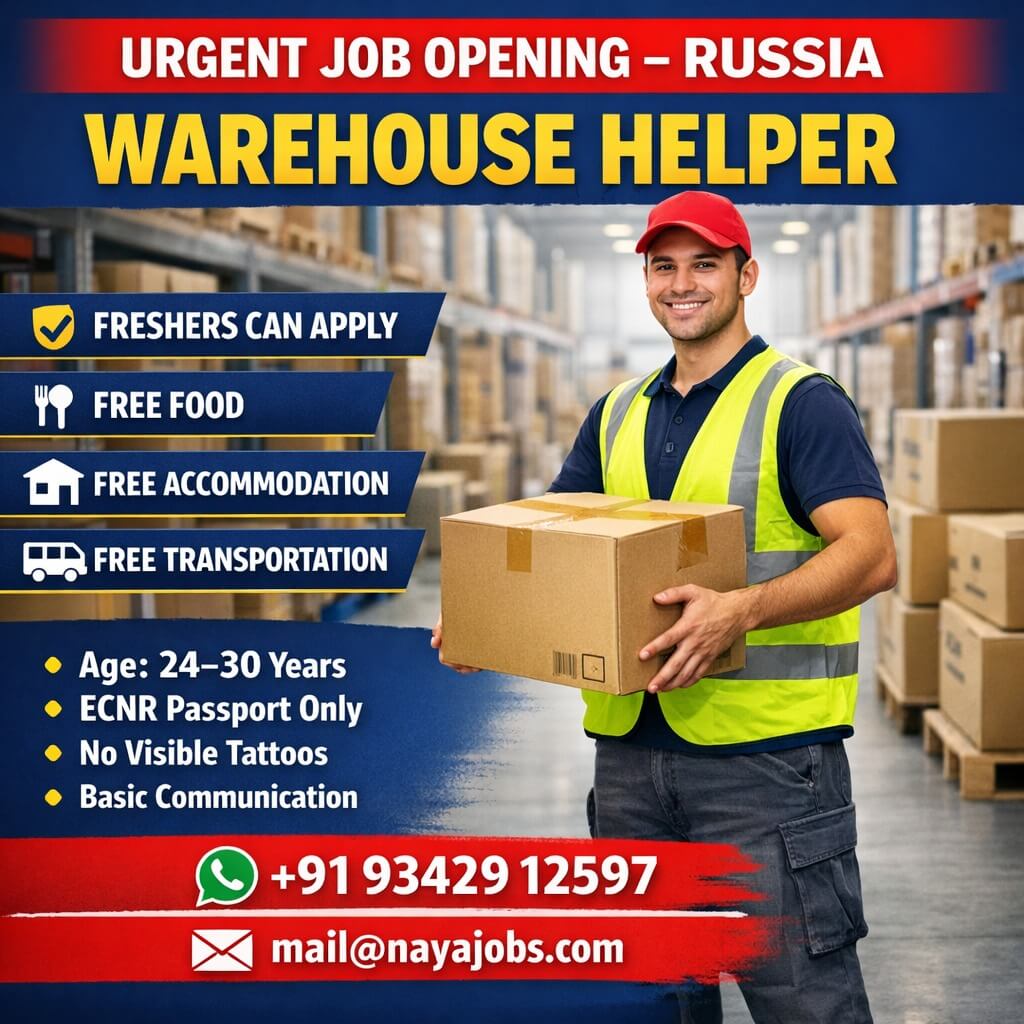 Urgent Job Opening – Russia Warehouse Helper
