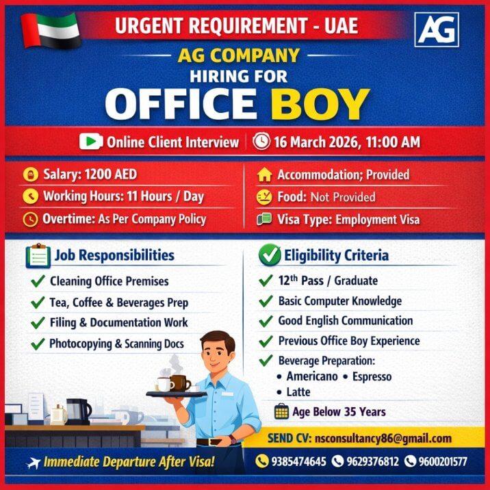 URGENT REQUIREMENT FOR UAE