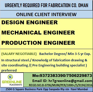 URGENTLY REQUIRED FOR REPUTED CO. KSA